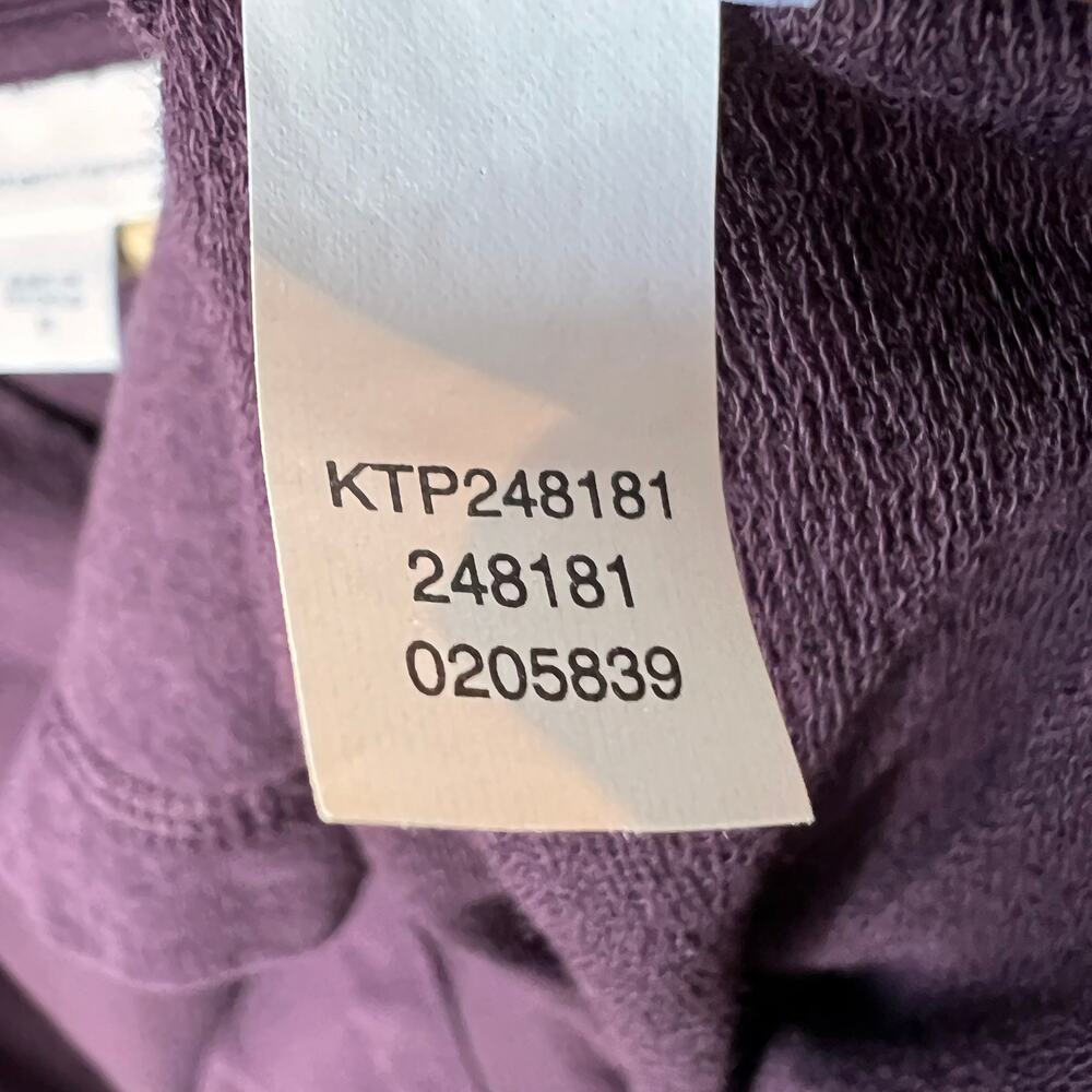 Pure Jill Top Womens Size Medium Dark Wine Affinity French Terry Long Sleeve - Picture 13 of 14